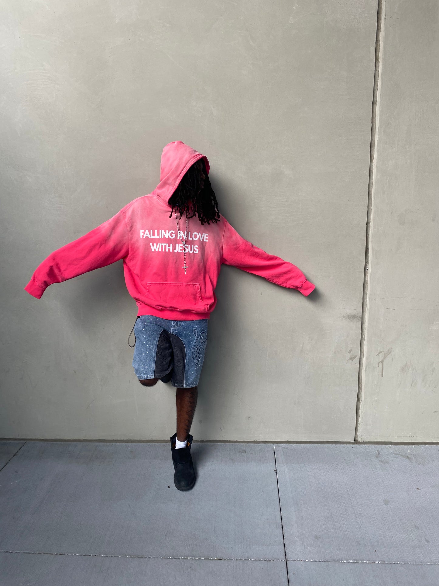 'Falling In Love With Jesus' Sunfade Hoodie