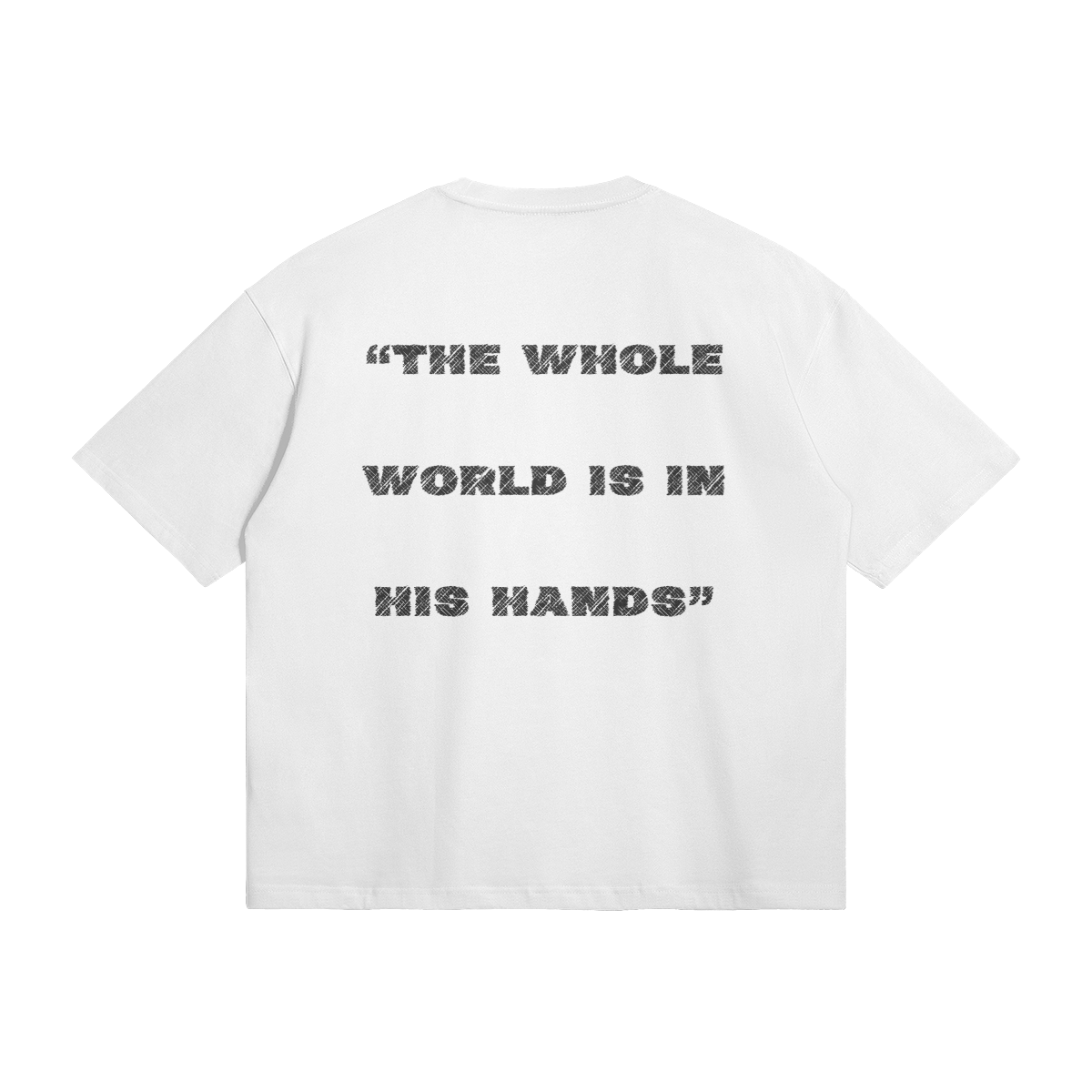 World In His Hands White Tee